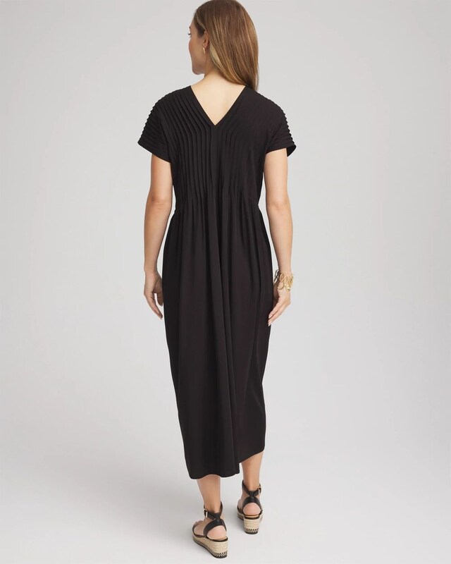 Silk-Twill Popover Midi Dress - image 3